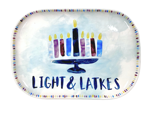 Glen Mills Hanukkah Light & Latkes Platter