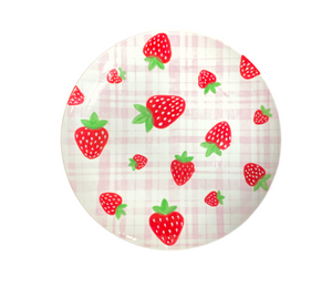 Glen Mills Strawberry Plaid Plate