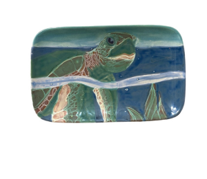Glen Mills Swimming Turtle Plate