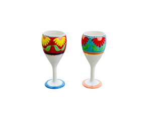Glen Mills Floral Wine Glass Set