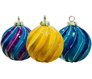 Glen Mills Jewel Toned Spiral Ornament