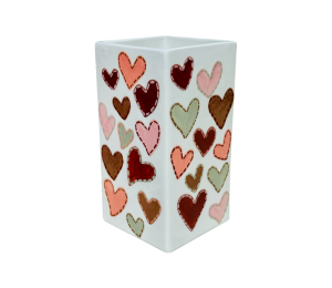 Glen Mills Quilted Heart Vase